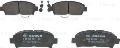 BOSCH 0 986 424 799 - Fékbetétkészlet, tárcsafék www.parts5.com