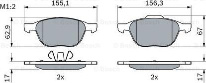 BOSCH 0 986 424 794 - Bremsbelagsatz, Scheibenbremse www.parts5.com