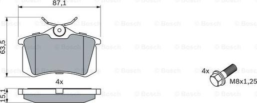 BOSCH 0 986 424 751 - Fren balata seti, diskli fren www.parts5.com