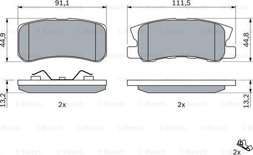 BOSCH 0 986 424 717 - Тормозные колодки, дисковые, комплект www.parts5.com