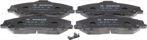 BOSCH 0 986 424 720 - Brake Pad Set, disc brake www.parts5.com