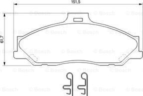 BOSCH 0 986 424 720 - Brake Pad Set, disc brake www.parts5.com