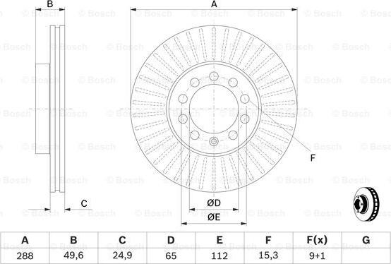 BOSCH 0 986 479 939 - Brzdový kotouč www.parts5.com