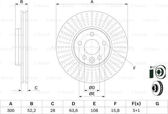 BOSCH 0 986 479 974 - Brake Disc www.parts5.com