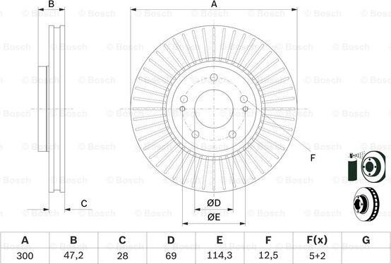 BOSCH 0 986 479 C51 - Disco de freno www.parts5.com