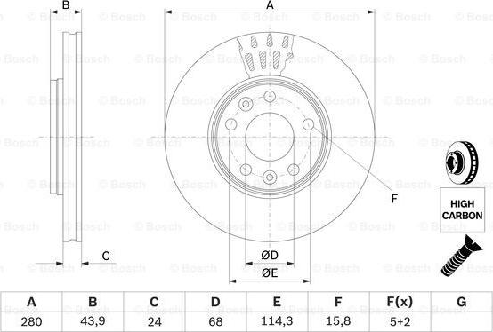 BOSCH 0 986 479 C62 - Brake Disc www.parts5.com