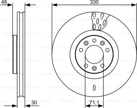 BOSCH 0 986 479 529 - Disc frana www.parts5.com