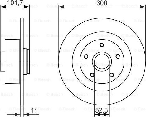 BOSCH 0 986 479 573 - Brzdový kotúč www.parts5.com