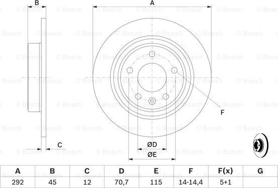 BOSCH 0 986 479 C58 - Brake Disc parts5.com