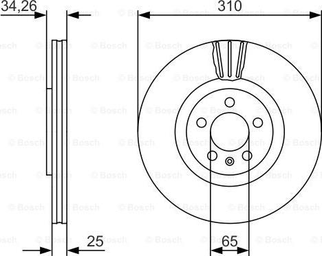 BOSCH 0 986 479 642 - Féktárcsa www.parts5.com