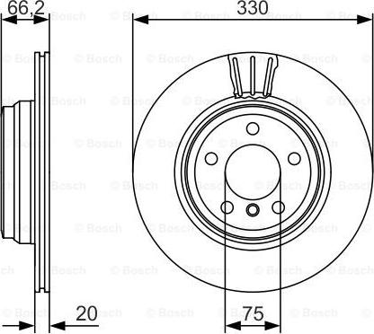 BOSCH 0 986 479 622 - Disco de freno www.parts5.com