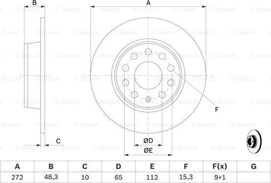 BOSCH 0 986 479 C20 - Bremsscheibe www.parts5.com