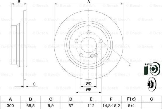 BOSCH 0 986 479 041 - Тормозной диск www.parts5.com