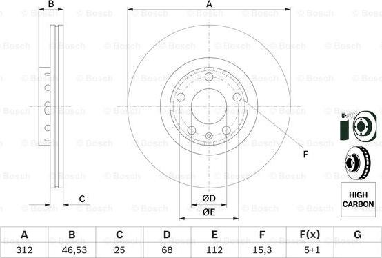 BOSCH 0 986 479 057 - Jarrulevy www.parts5.com