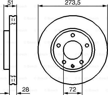 BOSCH 0 986 479 016 - Brake Disc www.parts5.com