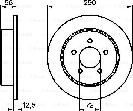 BOSCH 0 986 479 102 - Тормозной диск www.parts5.com