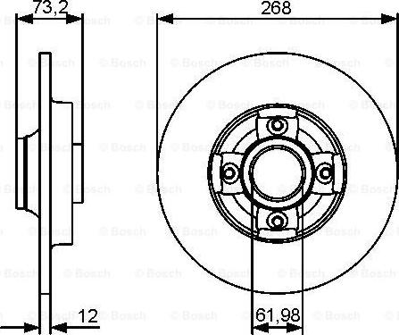 BOSCH 0 986 479 383 - Brzdový kotúč www.parts5.com