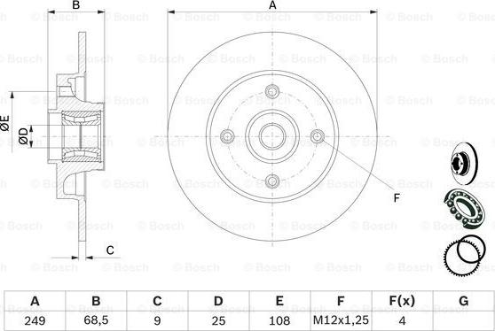 BOSCH 0 986 479 279 - Тормозной диск www.parts5.com