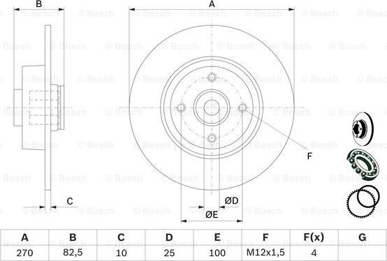 BOSCH 0 986 479 274 - Zavorni kolut www.parts5.com