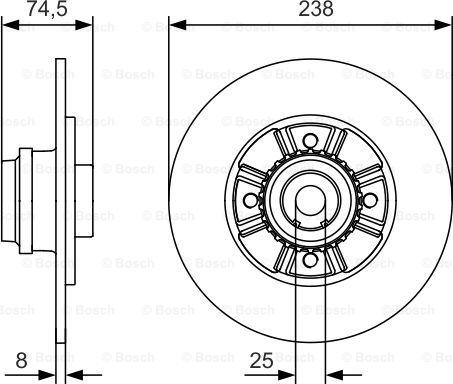 BOSCH 0 986 479 760 - Тормозной диск www.parts5.com