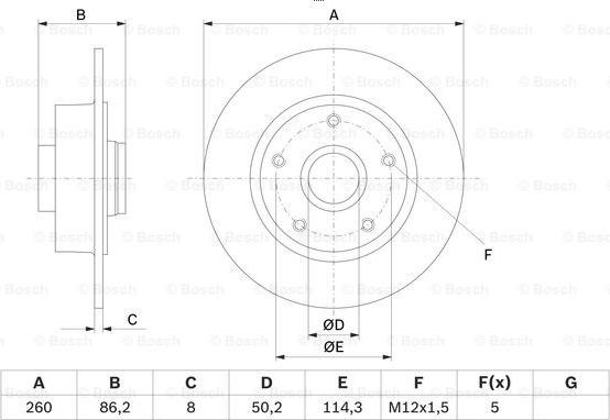 BOSCH 0 986 479 708 - Kočni disk www.parts5.com