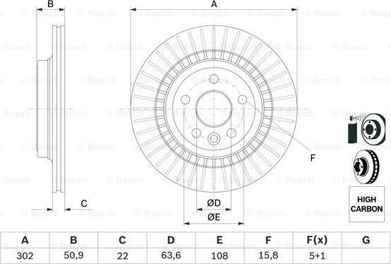 BOSCH 0 986 479 713 - Brzdový kotúč www.parts5.com