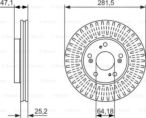 BOSCH 0 986 479 781 - Disco de freno www.parts5.com