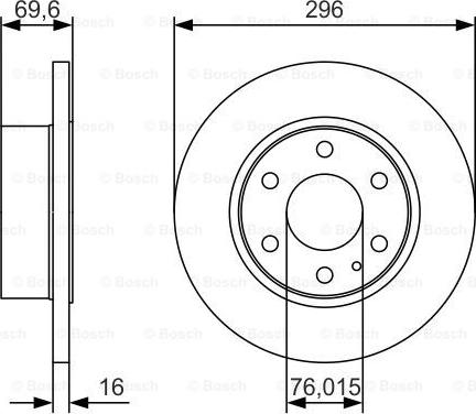 BOSCH 0 986 479 A51 - Disc frana www.parts5.com