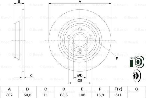 BOSCH 0 986 479 B94 - Disc frana www.parts5.com