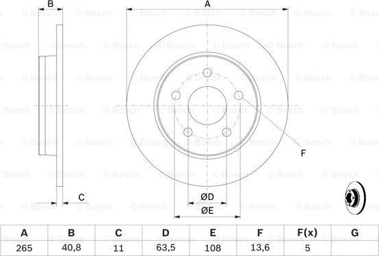 BOSCH 0 986 479 B80 - Féktárcsa www.parts5.com