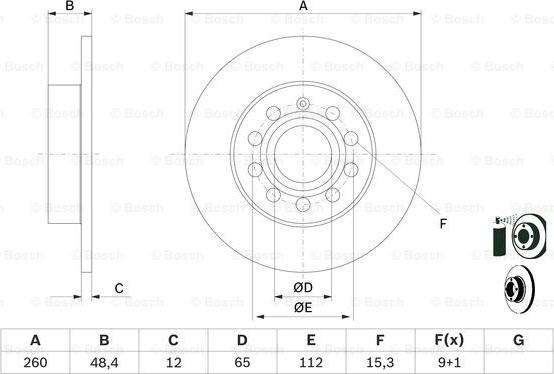 BOSCH 0 986 479 B78 - Disc frana www.parts5.com