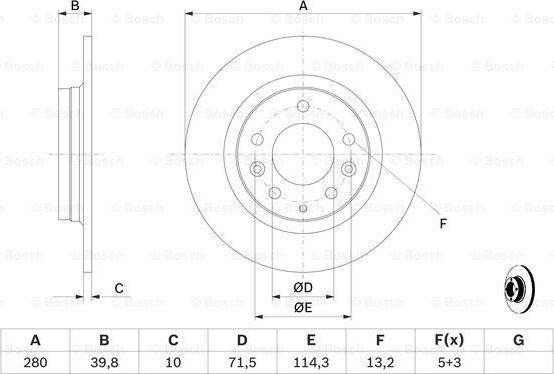 BOSCH 0 986 479 B77 - Disc frana www.parts5.com