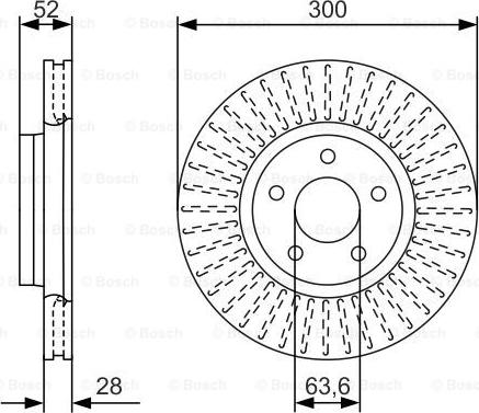 BOSCH 0 986 479 D38 - Brzdový kotouč www.parts5.com