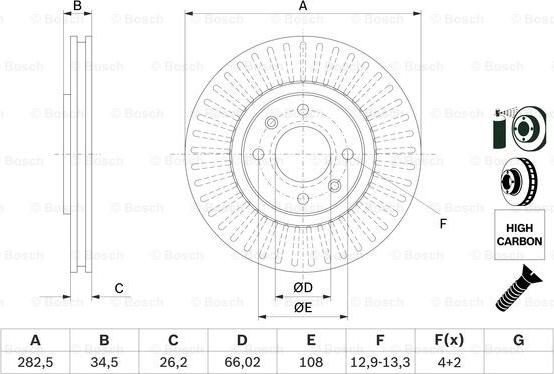 BOSCH 0 986 479 E67 - Zavorni kolut www.parts5.com