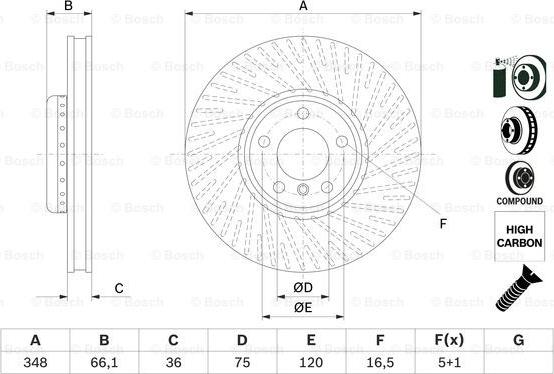 BOSCH 0 986 479 E18 - Brake Disc parts5.com