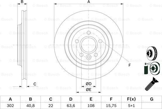 BOSCH 0 986 479 E85 - Kočioni disk www.parts5.com