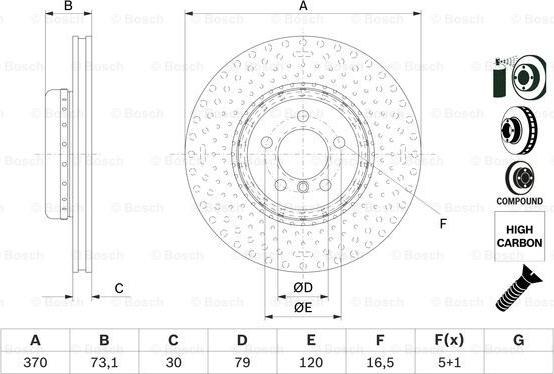 BOSCH 0 986 479 E21 - Brake Disc parts5.com