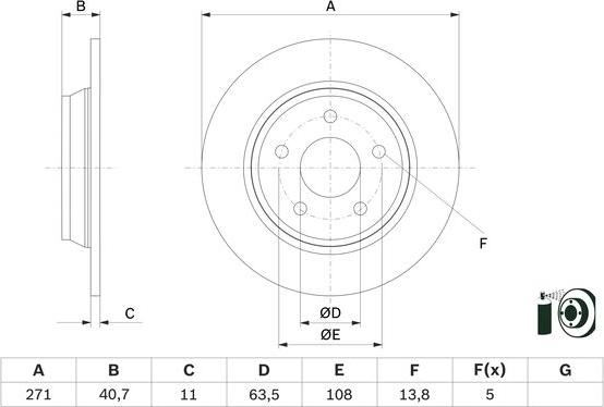 BOSCH 0 986 479 F78 - Brake Disc parts5.com