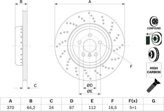 BOSCH 0 986 479 G13 - Brake Disc www.parts5.com