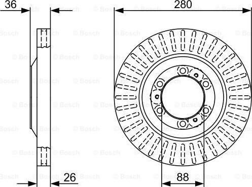 BOSCH 0 986 479 V88 - Brake Disc www.parts5.com