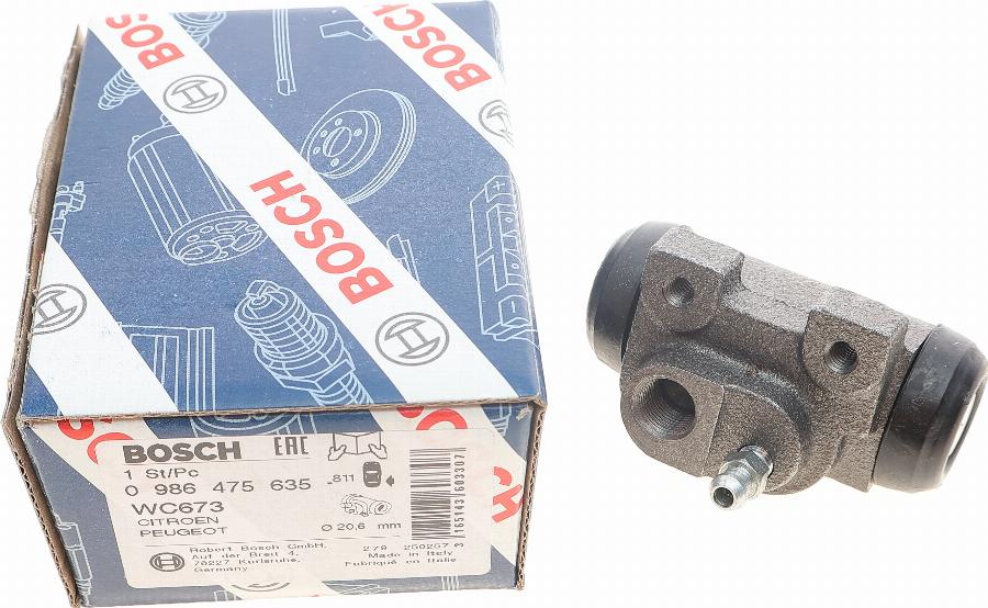 BOSCH 0 986 475 635 - Brzdový valček kolesa www.parts5.com