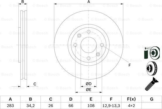 BOSCH 0 986 478 979 - Disc frana www.parts5.com