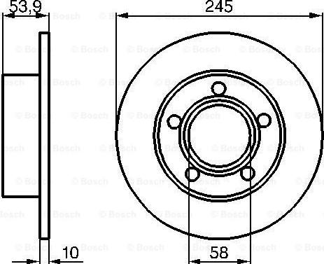 BOSCH 0 986 478 461 - Brzdový kotúč www.parts5.com