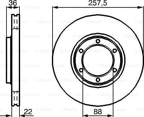 BOSCH 0 986 478 596 - Disc frana www.parts5.com