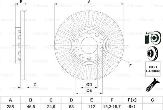 BOSCH 0 986 478 546 - Δισκόπλακα www.parts5.com