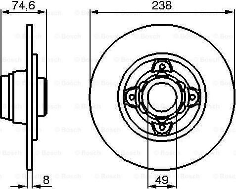 BOSCH 0 986 478 557 - Δισκόπλακα www.parts5.com