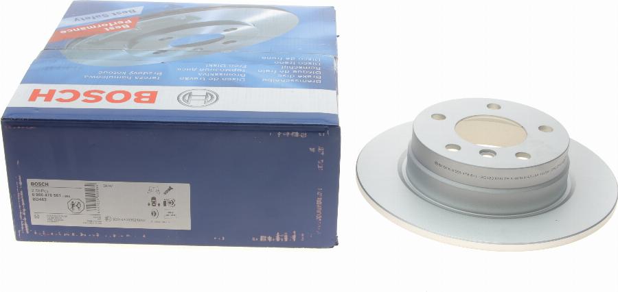 BOSCH 0 986 478 561 - Тормозной диск www.parts5.com