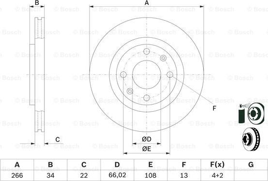 BOSCH 0 986 478 618 - Disc frana www.parts5.com