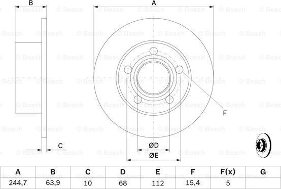 BOSCH 0 986 478 132 - Disc frana www.parts5.com