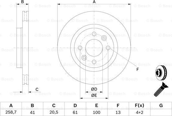 BOSCH 0 986 478 124 - Brake Disc parts5.com